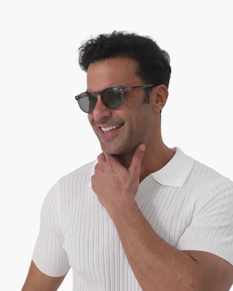 Gafas de sol polarizadas para hombre con montura redonda