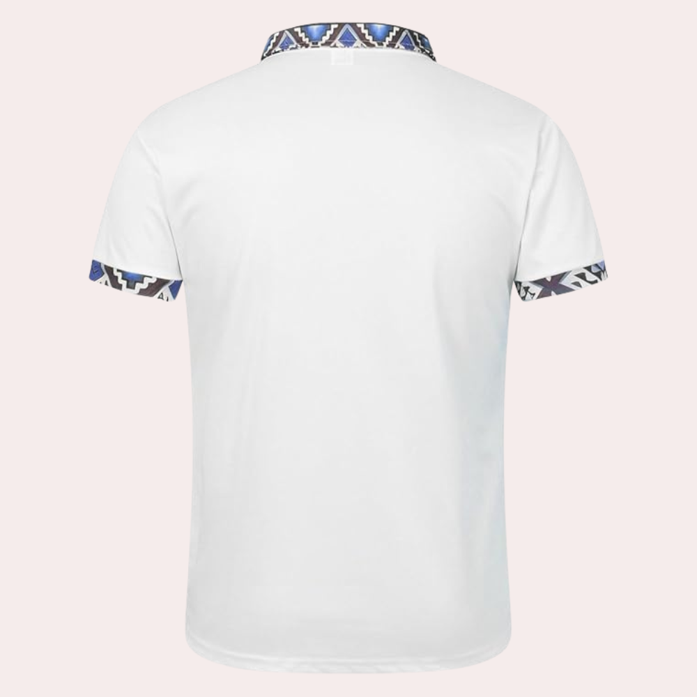 Tricou Polo Bărbați Brodat Model Detaliu Croială Slim Top Casual