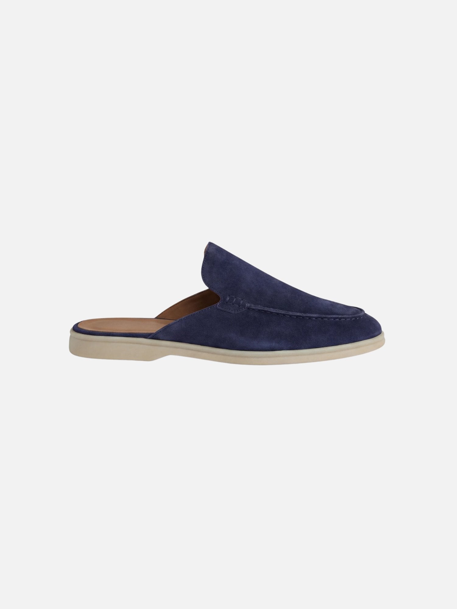 Férfi velúrhatású, öszvér fazonú loafer – könnyű bebújós cipő nyárra és elegáns hétköznapi viselethez