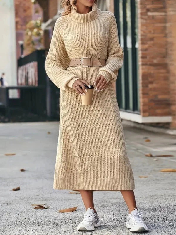 Women’s Knitted Dress – Elegant Comfortable Soft Fabric Flattering Silhouette Stylish Versatile Spring Outfit