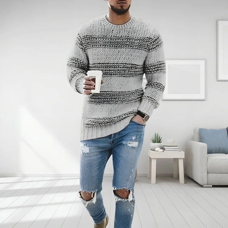 Men’s Soft Knit Jumper – Breathable Lightweight Sweater for Everyday Smart Casual Wear