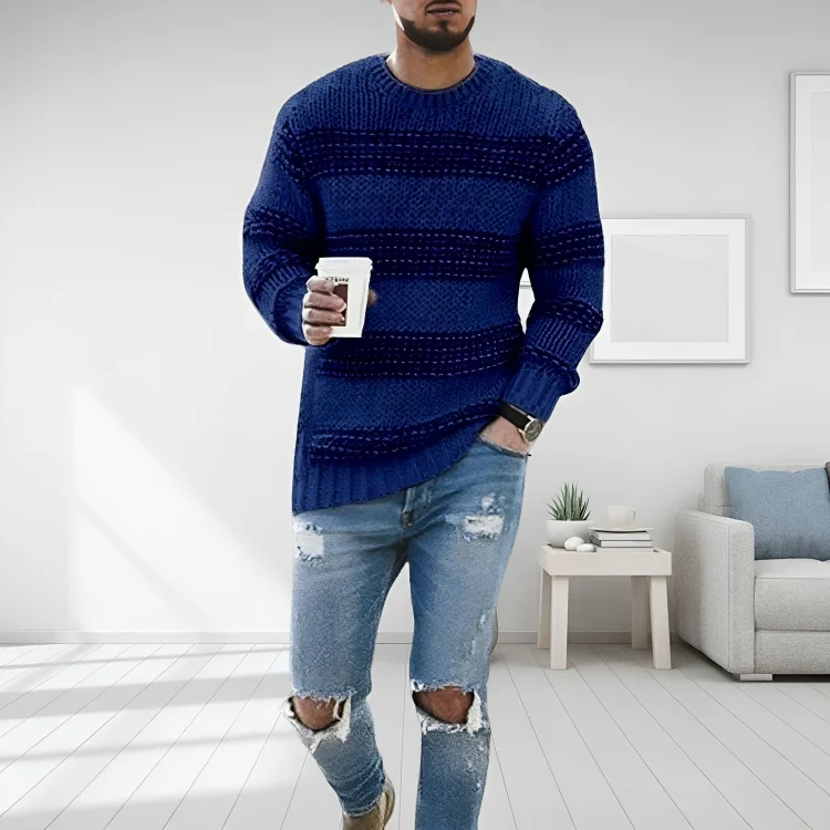 Men’s Soft Knit Jumper – Breathable Lightweight Sweater for Everyday Smart Casual Wear