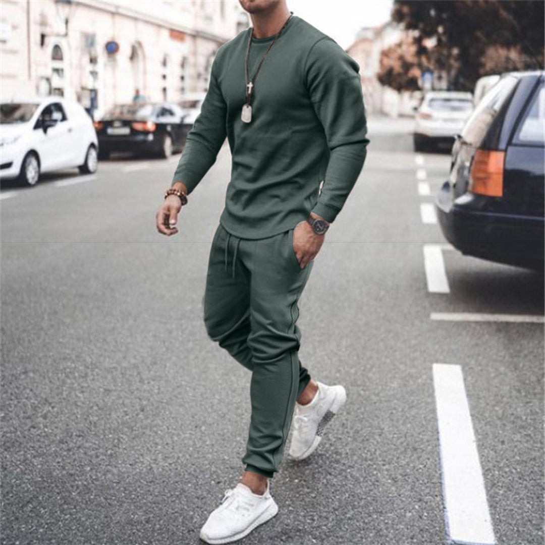 Conjunto deportivo de otoño para hombre, ajuste slim, cómodo, conjunto casual para correr