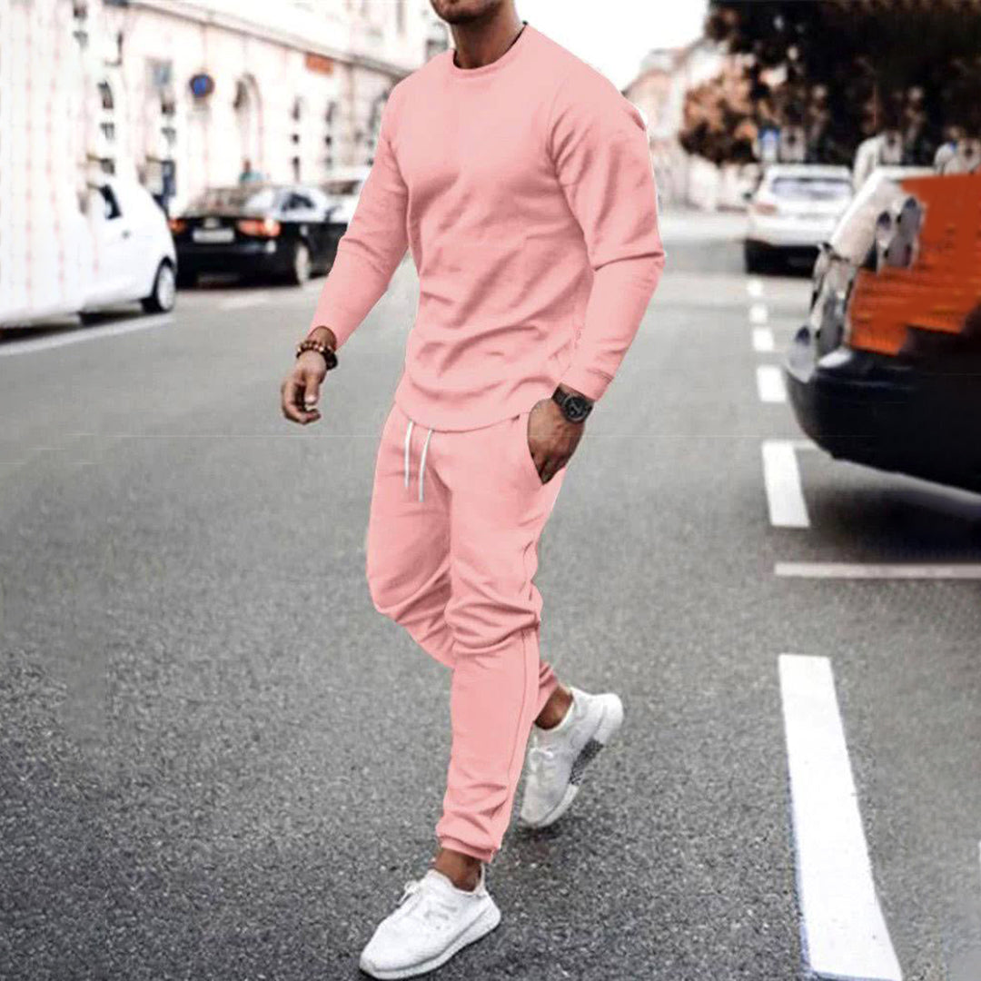 Conjunto deportivo de otoño para hombre, ajuste slim, cómodo, conjunto casual para correr