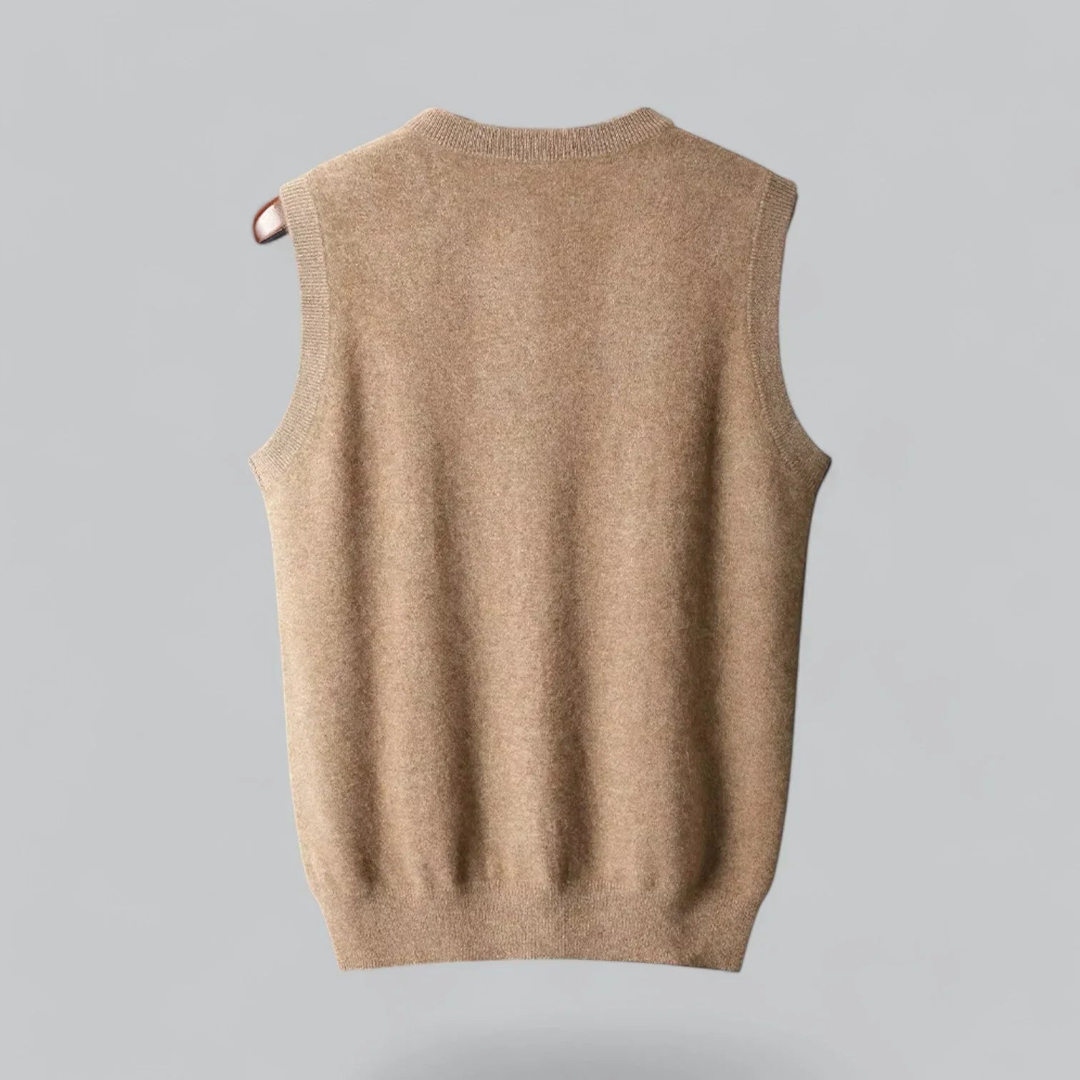 Chaleco de lana para hombre con cuello en V Suéter atemporal y cómodo para capas Prenda de punto para outfit casual elegante