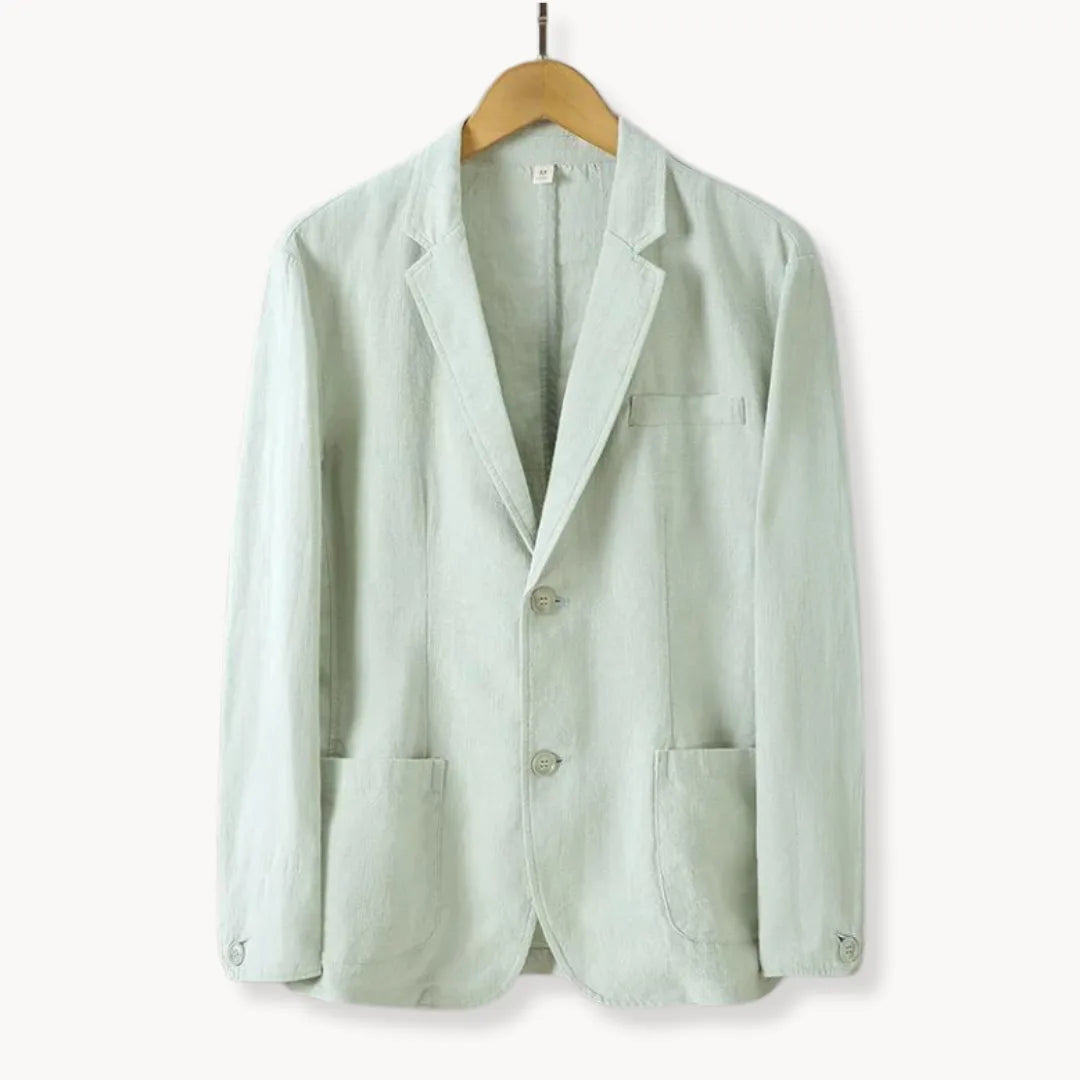 Dames lette blazer – afslappet jakke med reverskrave og forlommer til arbejde og afslappet sommerbrug