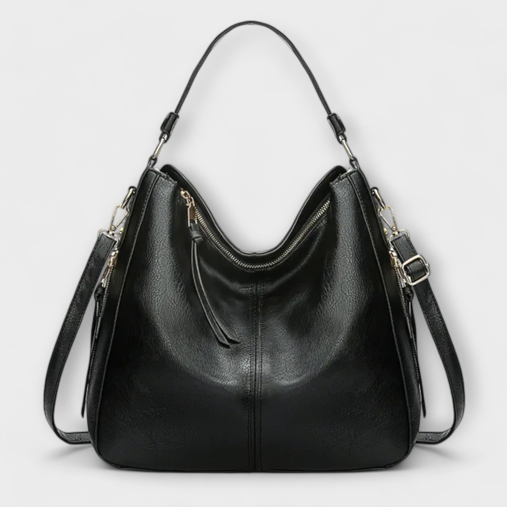 Women’s Large Shoulder Bag – Multi-Zip Everyday Handbag for Work and City Wear