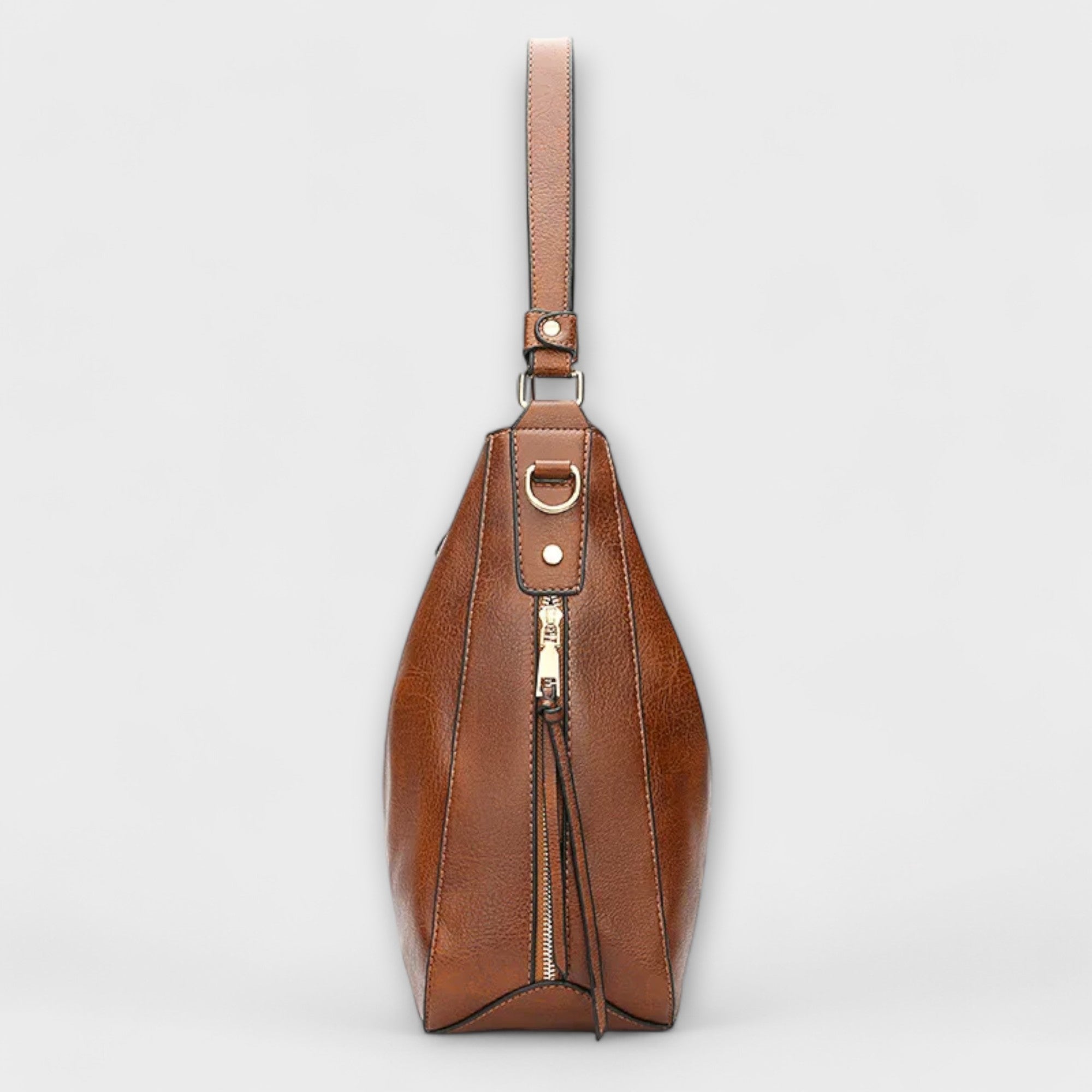 Women’s Large Shoulder Bag – Multi-Zip Everyday Handbag for Work and City Wear