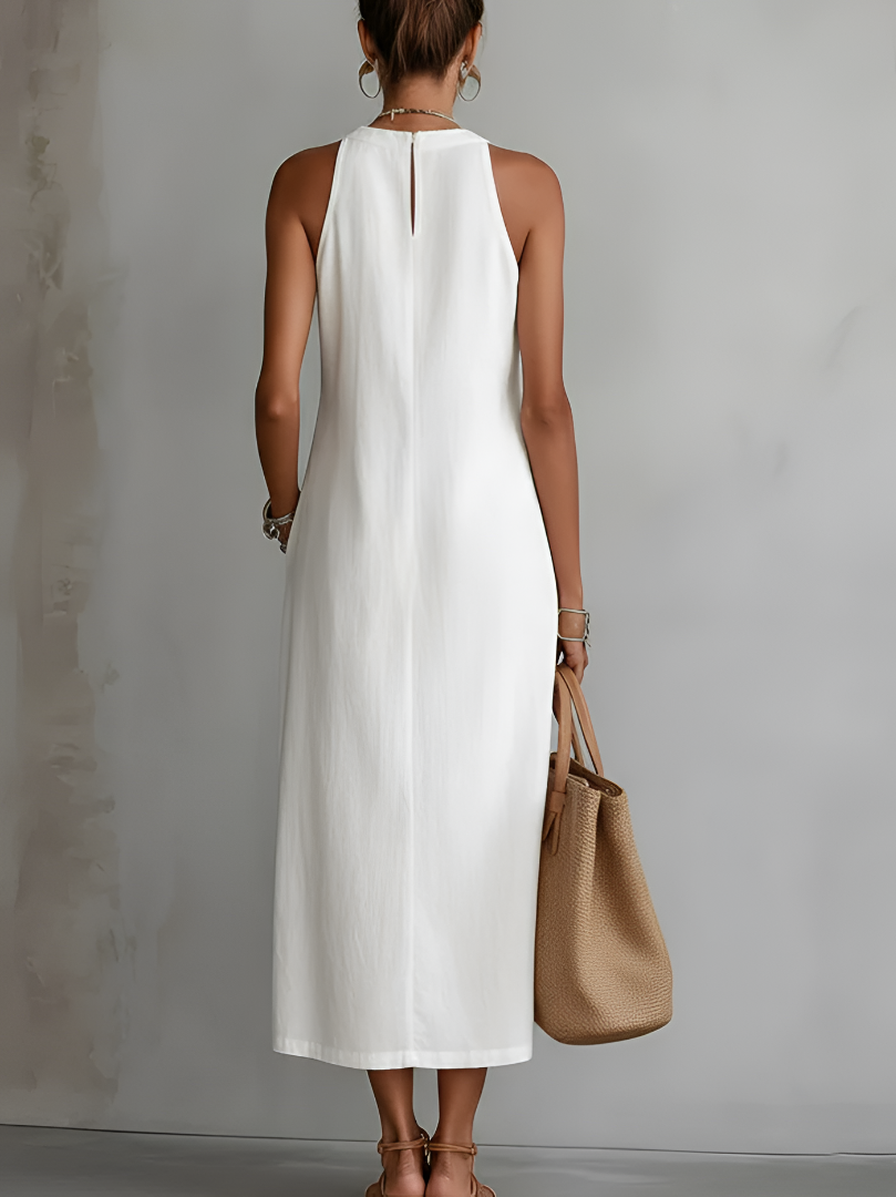 Women’s Lace Panel Midi Dress Relaxed Summer Dress