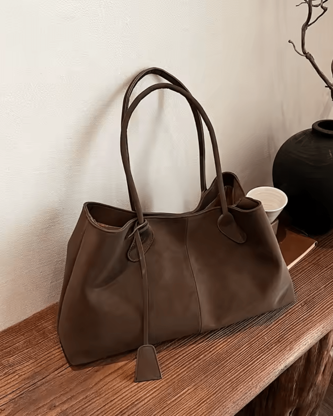Women’s Structured Everyday Tote Bag Spacious Shoulder Handbag