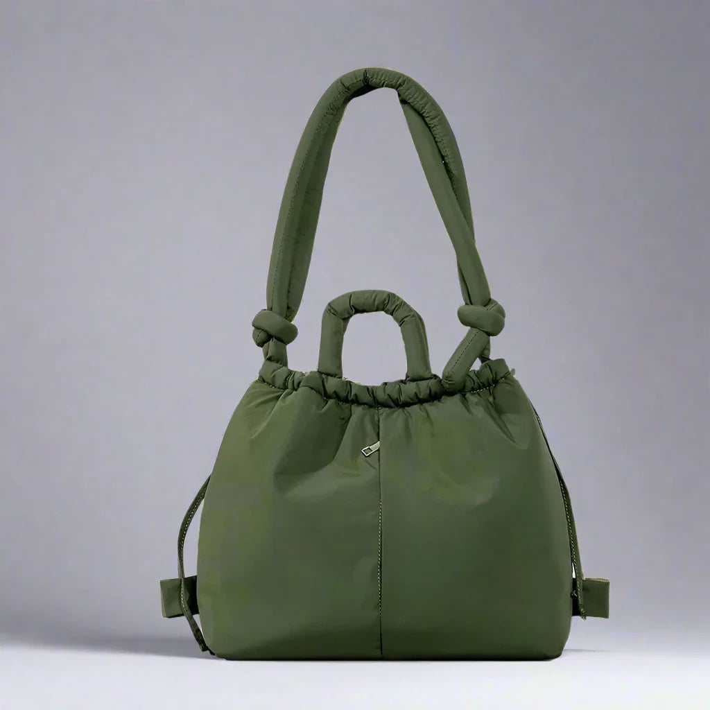 Women’s Padded Drawstring Tote Bag Lightweight Everyday Handbag