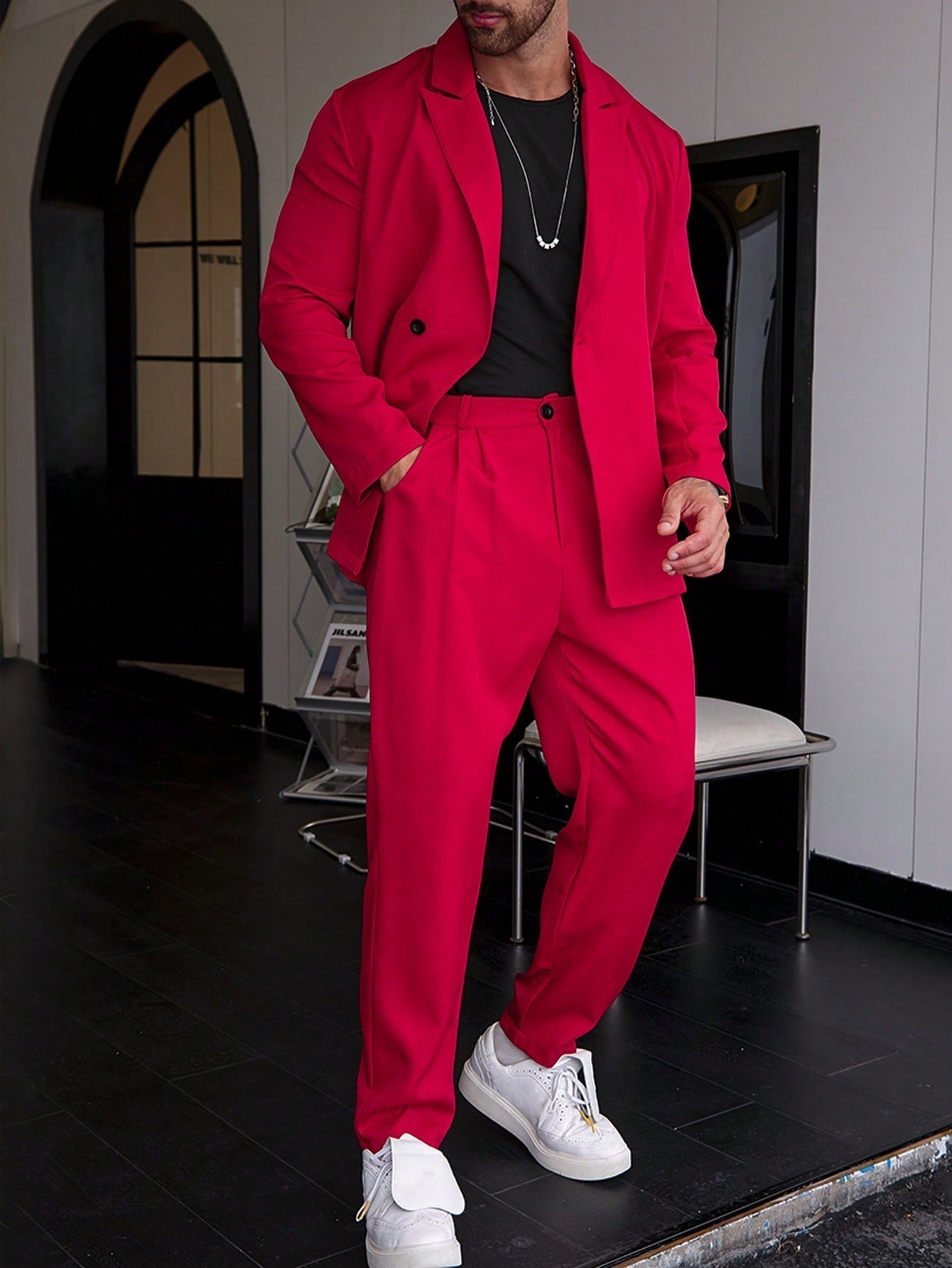 Herre Slim Fit To-delt Skræddersyet Business Suit Sæt