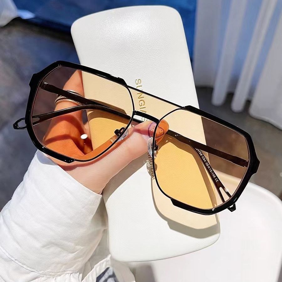Óculos de Moda Aviador Geométricos Oversized para Homem
