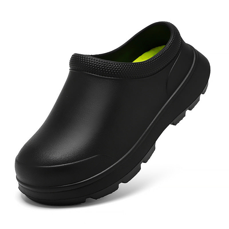 Tætlukkede clogs til kvinder med struktureret krave og kraftige såler med mønster – enkel slip-on-model til afslappet hverdagsbrug