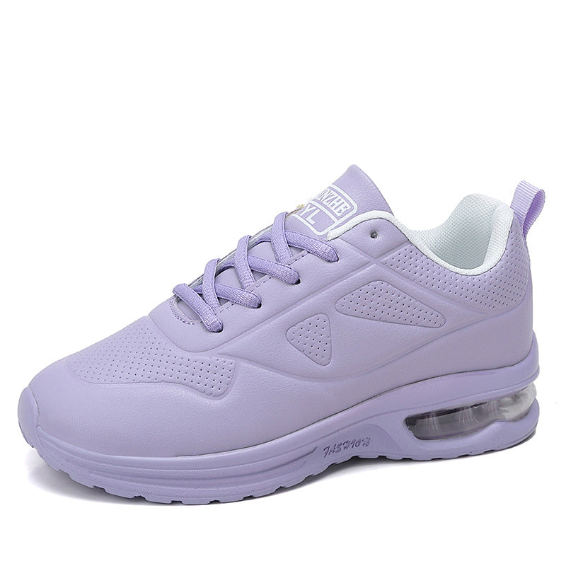 Sapatilhas de malha com painéis e aplicações transparentes no calcanhar para mulher – Sapatilhas de cano baixo com atacadores para looks casuais e do dia a dia