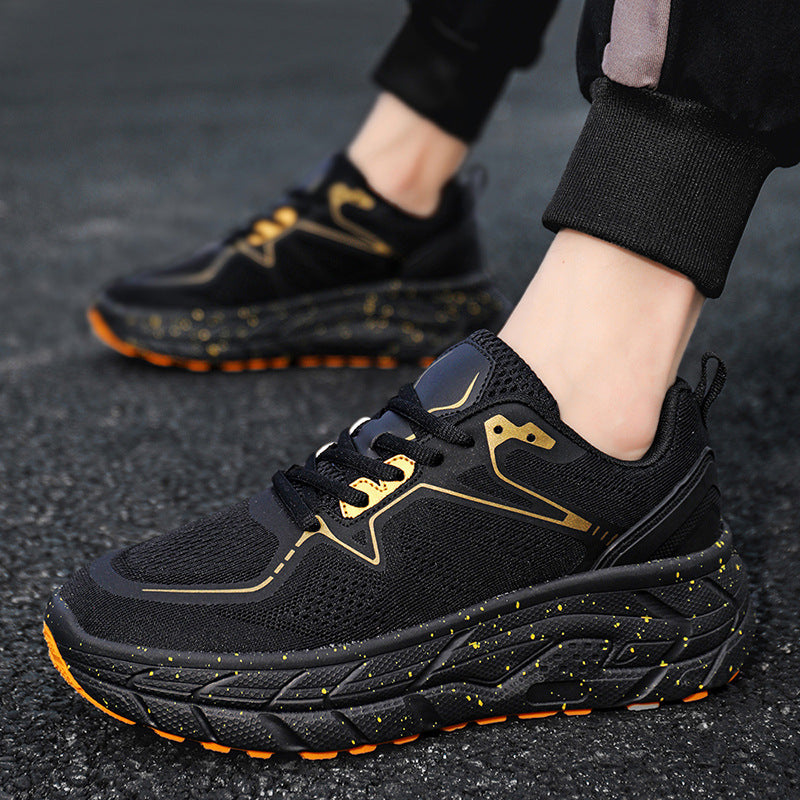 Chunky meshtrainers voor dames, met vetersluiting en sculpturale zolen – Sportieve lage sneakers voor alledaagse, informele outfits