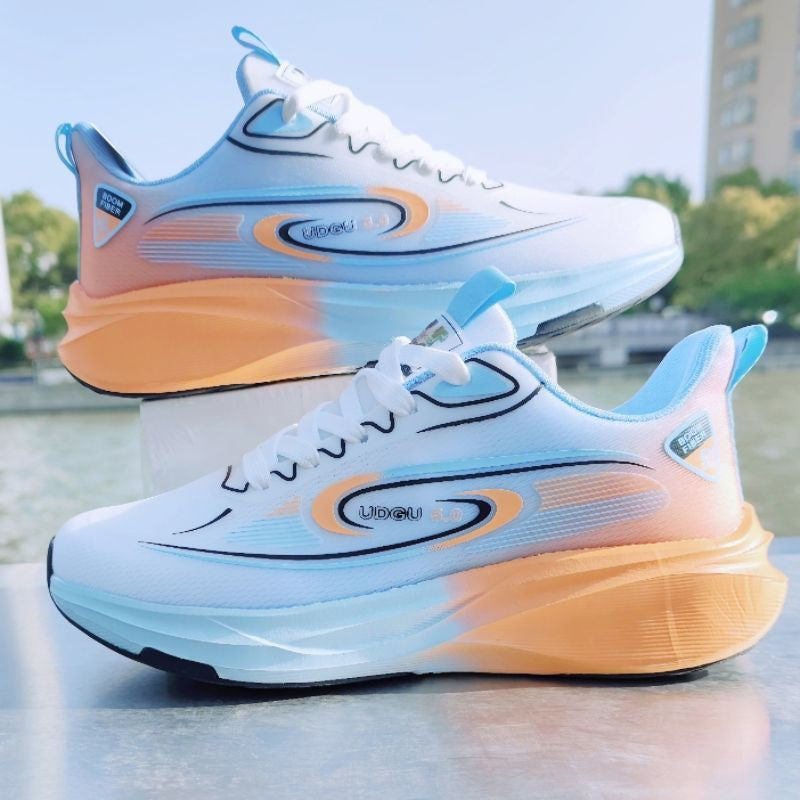 Zapatillas con bloques de color para hombre – Calzado con cordones y textura, suelas gruesas esculpidas y paneles en contraste, para el día a día informal