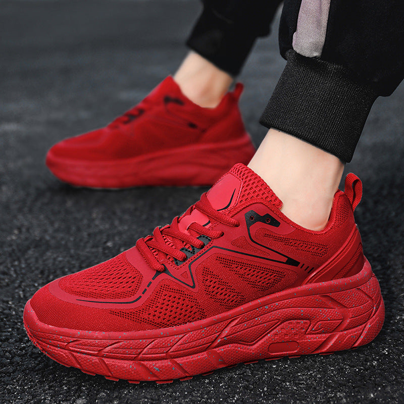 Chunky meshtrainers voor dames, met vetersluiting en sculpturale zolen – Sportieve lage sneakers voor alledaagse, informele outfits
