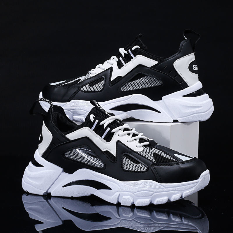 Sneakers da uomo con suola scolpita e mesh a strati