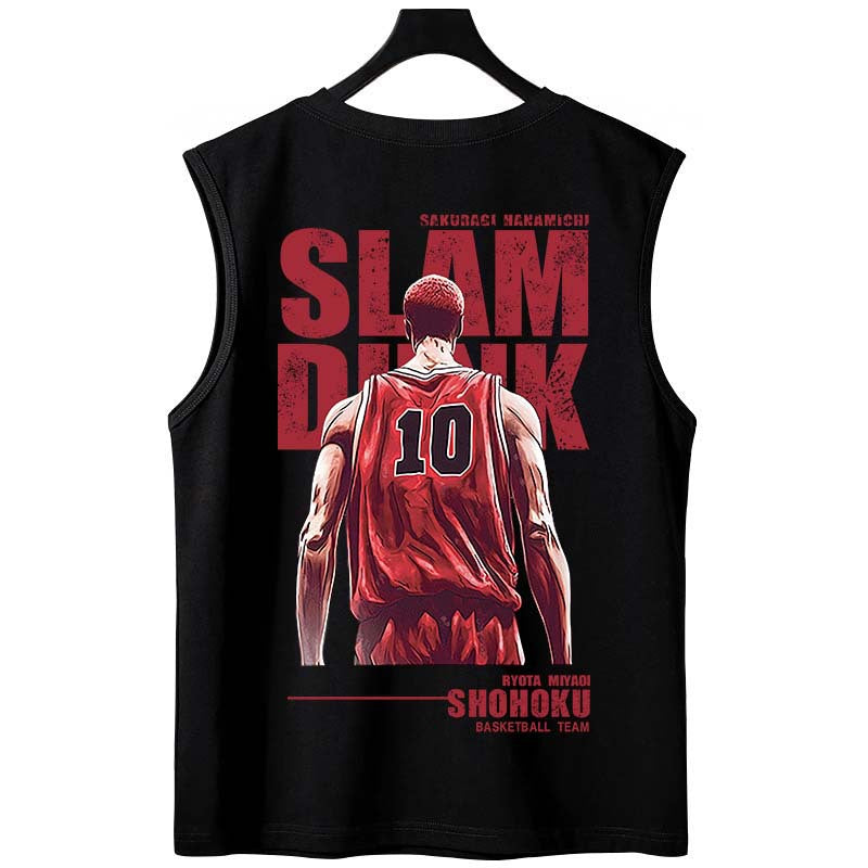 Camiseta sin mangas relajada para entrenamiento con estampado para hombre