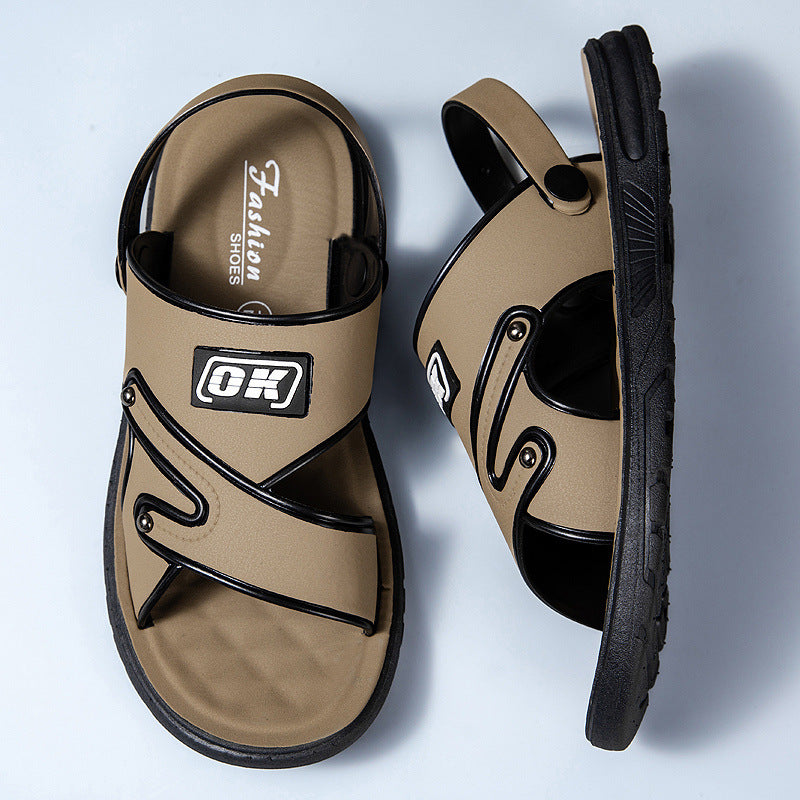 Sandalias para hombre con correa convertible, ligeras, casuales, pantuflas de verano