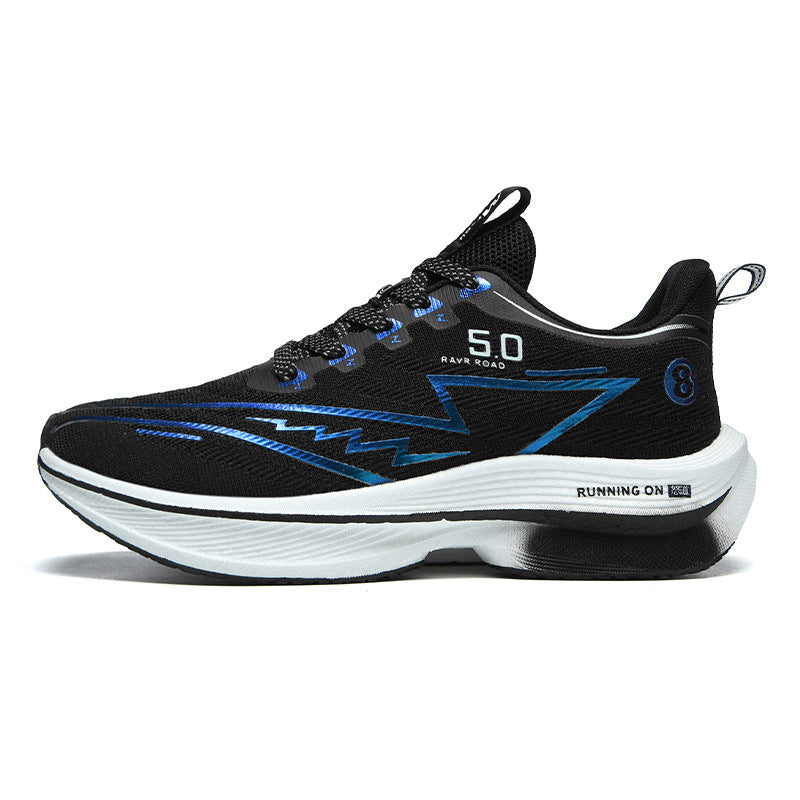 Zapatillas deportivas de hombre de malla, con cordones, suelas contorneadas y tiradores - Estilo deportivo de perfil bajo para looks informales de diario