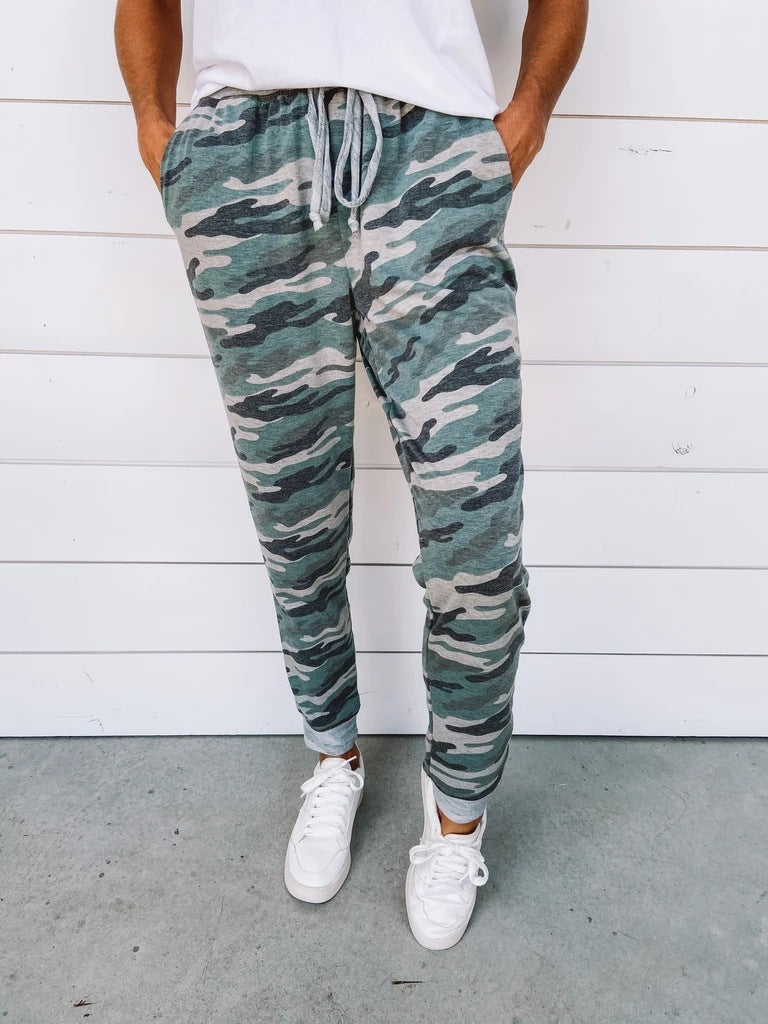 Women’s Leopard-Print Drawstring Joggers – Slim Casual Trousers for Everyday Wear