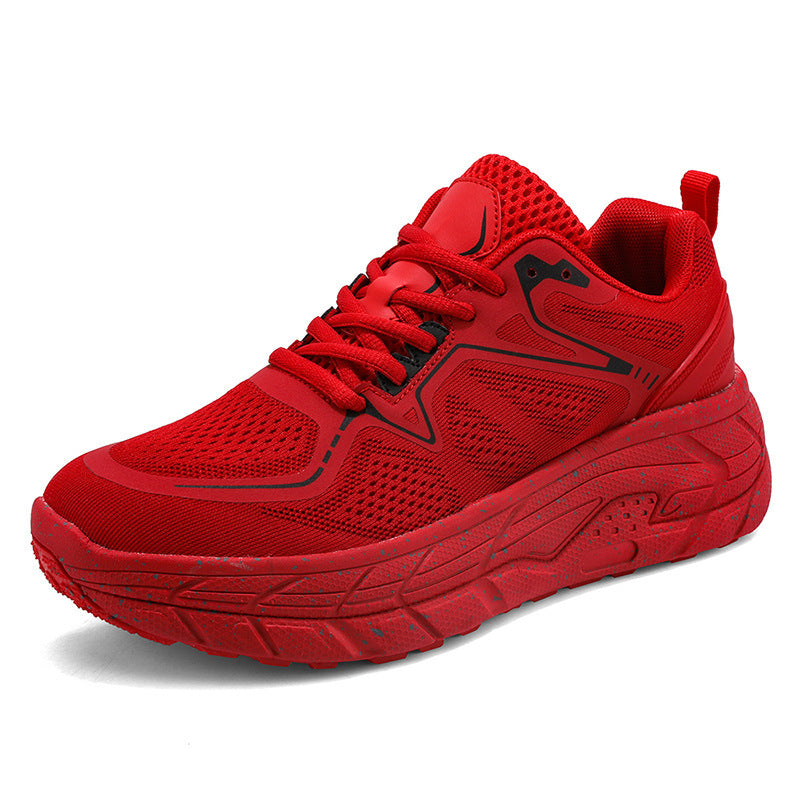 Chunky meshtrainers voor dames, met vetersluiting en sculpturale zolen – Sportieve lage sneakers voor alledaagse, informele outfits
