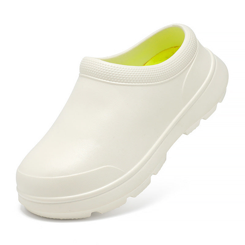 Tætlukkede clogs til kvinder med struktureret krave og kraftige såler med mønster – enkel slip-on-model til afslappet hverdagsbrug