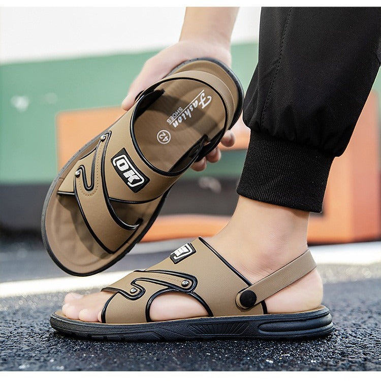 Sandalias para hombre con correa convertible, ligeras, casuales, pantuflas de verano