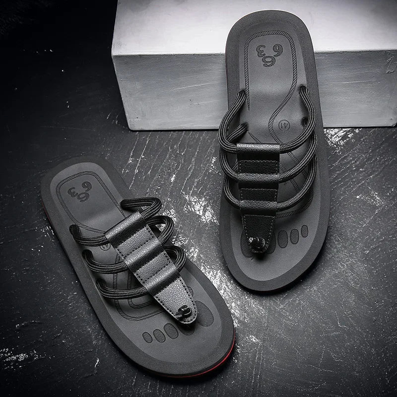 Men’s Multi Strap Cushioned Anti-Slip Beach Sandals