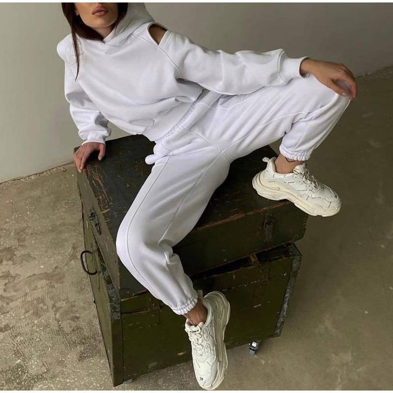 Women’s Cut-Out Hoodie – Oversized High-Neck Sweatshirt with Statement Sleeves
