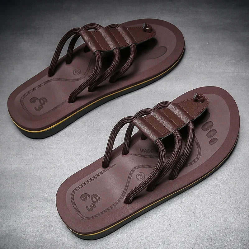 Men’s Multi Strap Cushioned Anti-Slip Beach Sandals