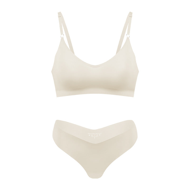 Women’s Seamless Wireless V Neck Bralette Nude Loungewear