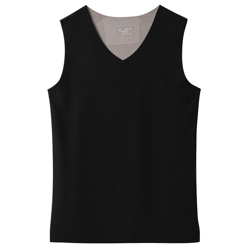 Men’s Reversible Velvet V Neck Thermal Layering Vest
