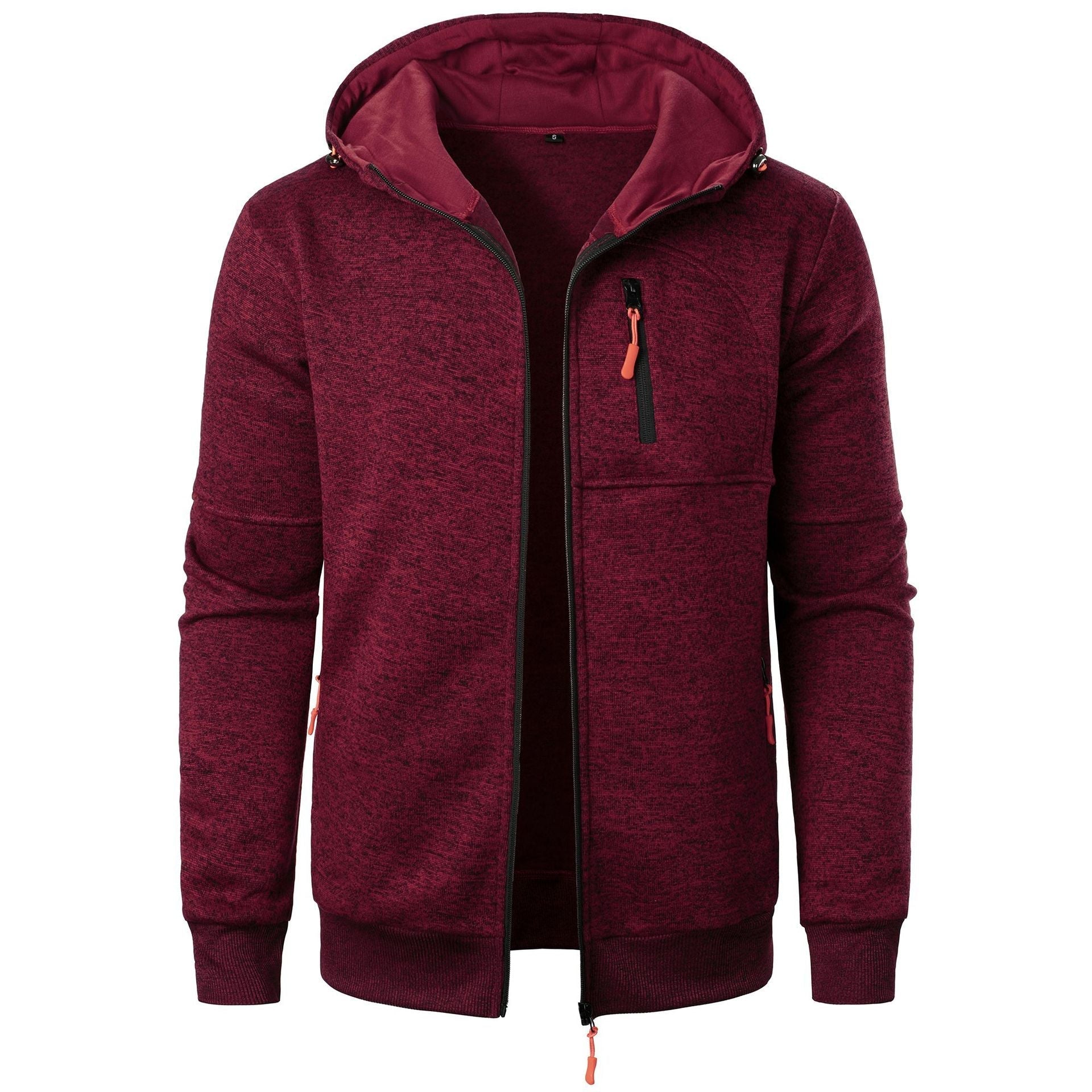 Sudadera con capucha para hombre con cremallera y estampado – Cómoda, transpirable, elegante, casual, para uso diario y capas