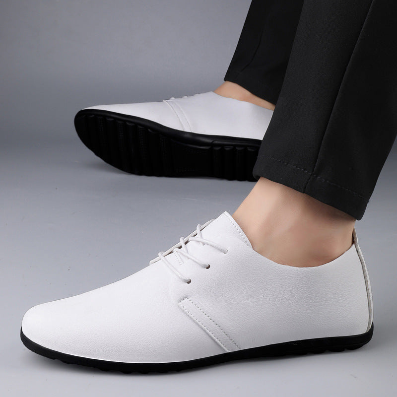 Dámske ploché šnurovacie topánky so zaoblenou špičkou a minimalistickými členitými detailmi – nízky strih do kancelárie aj na elegantné ležérne outfity