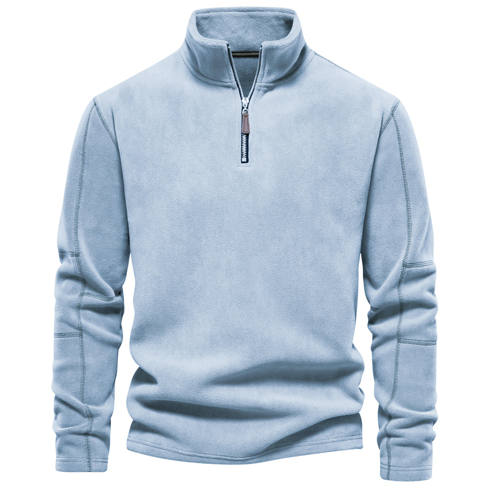 Men’s Quarter-Zip Fleece Sweatshirt – Warm Casual Pullover for Winter and Outdoor Wear