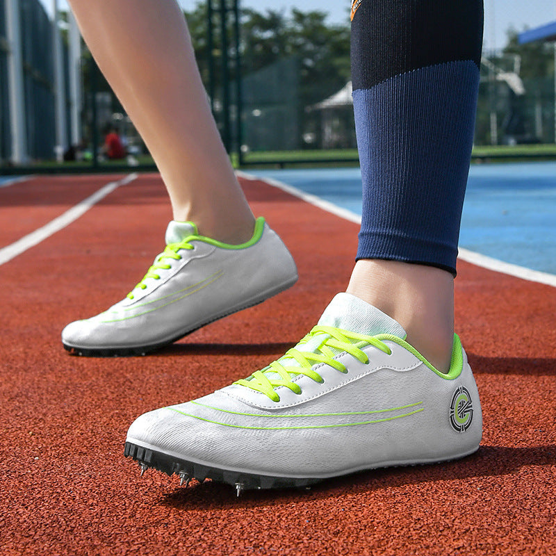 Men's Lace-Up Track Spike Running Shoes – Lightweight Athletic Footwear with Spiked Sole for Sprint Training