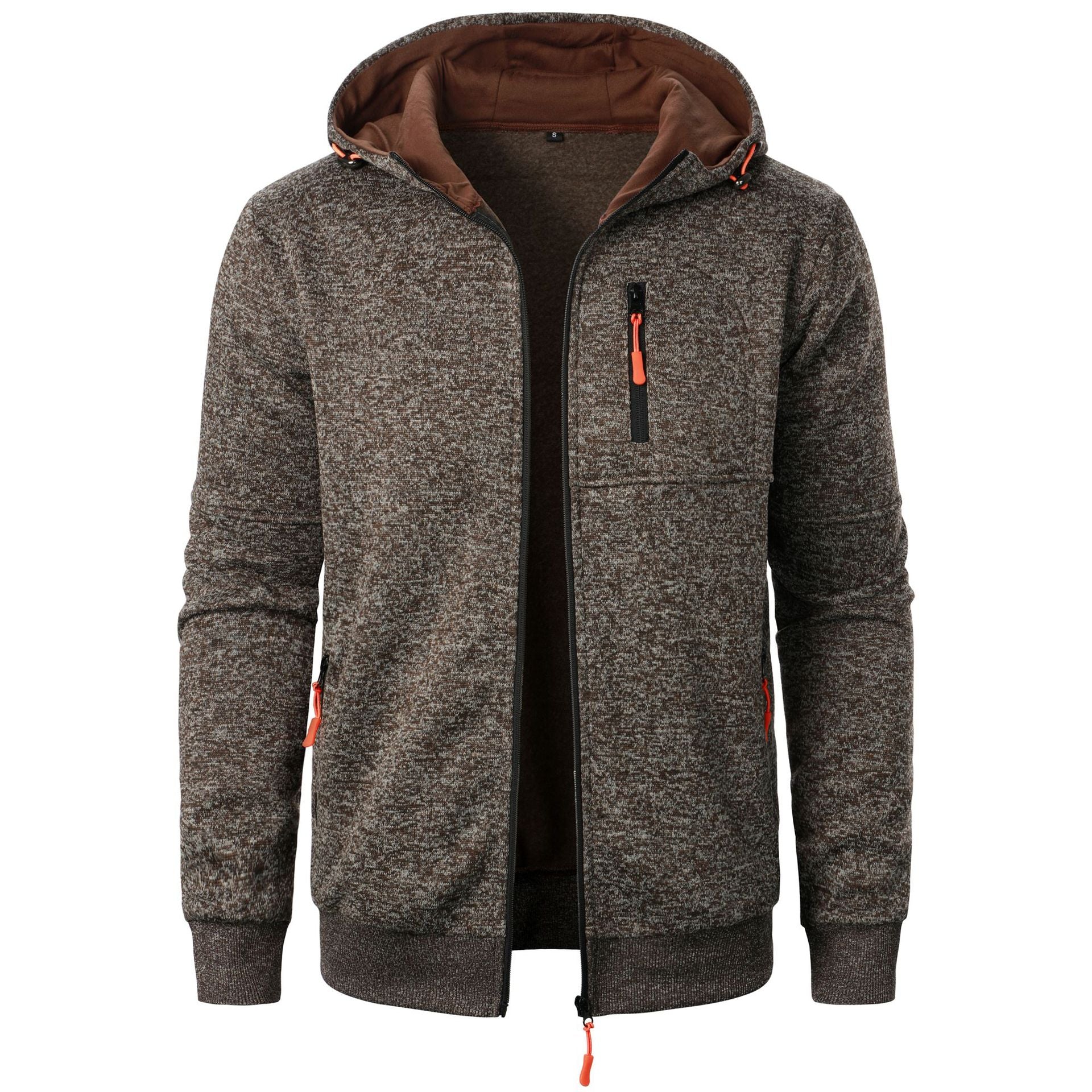 Sudadera con capucha para hombre con cremallera y estampado – Cómoda, transpirable, elegante, casual, para uso diario y capas
