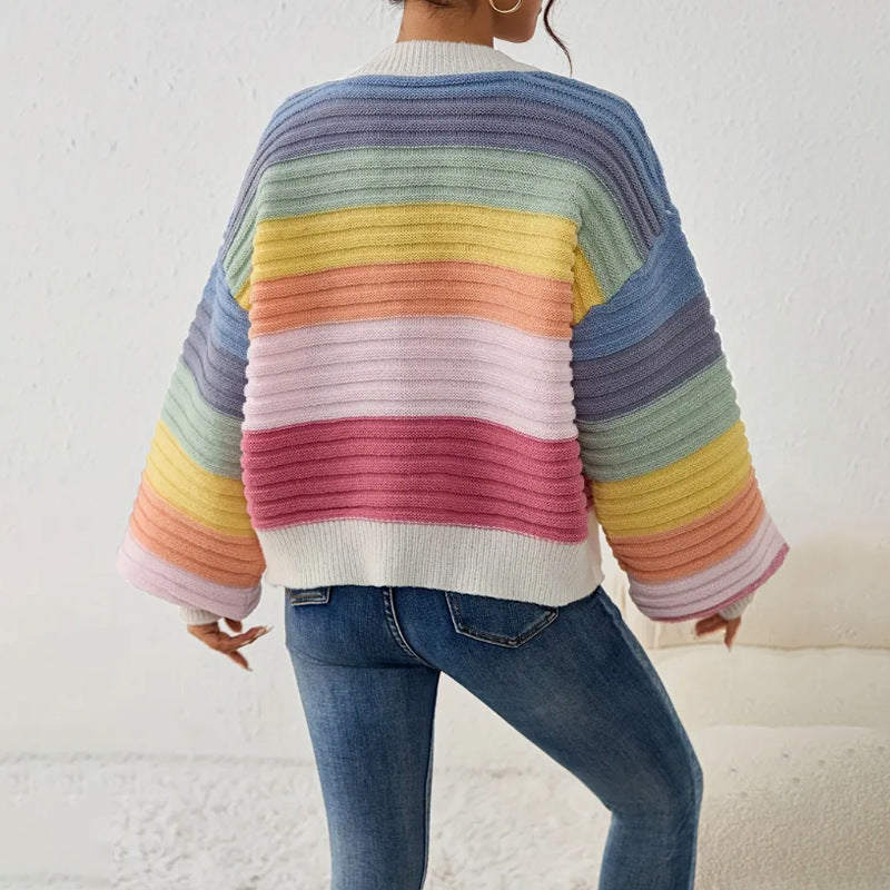Oversized damesvest van geribd breisel met V-hals en knoopsluiting - zachte, warme laag voor de herfst en winter