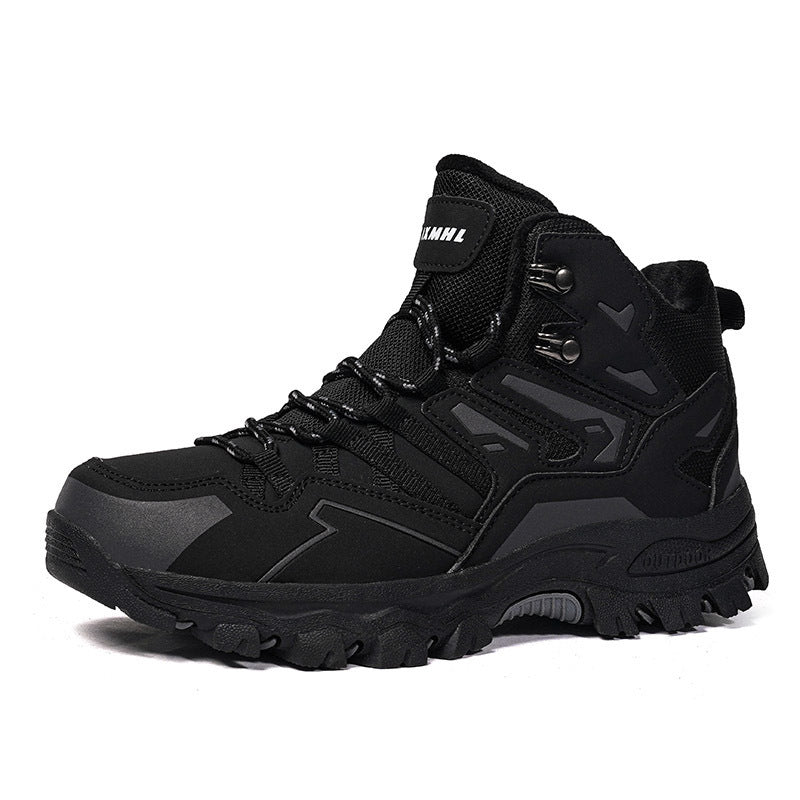 Women’s Lace-Up Hiking Boots with Fleece Lining and Chunky Tread Sole – Ankle Height Style for Outdoor Walks