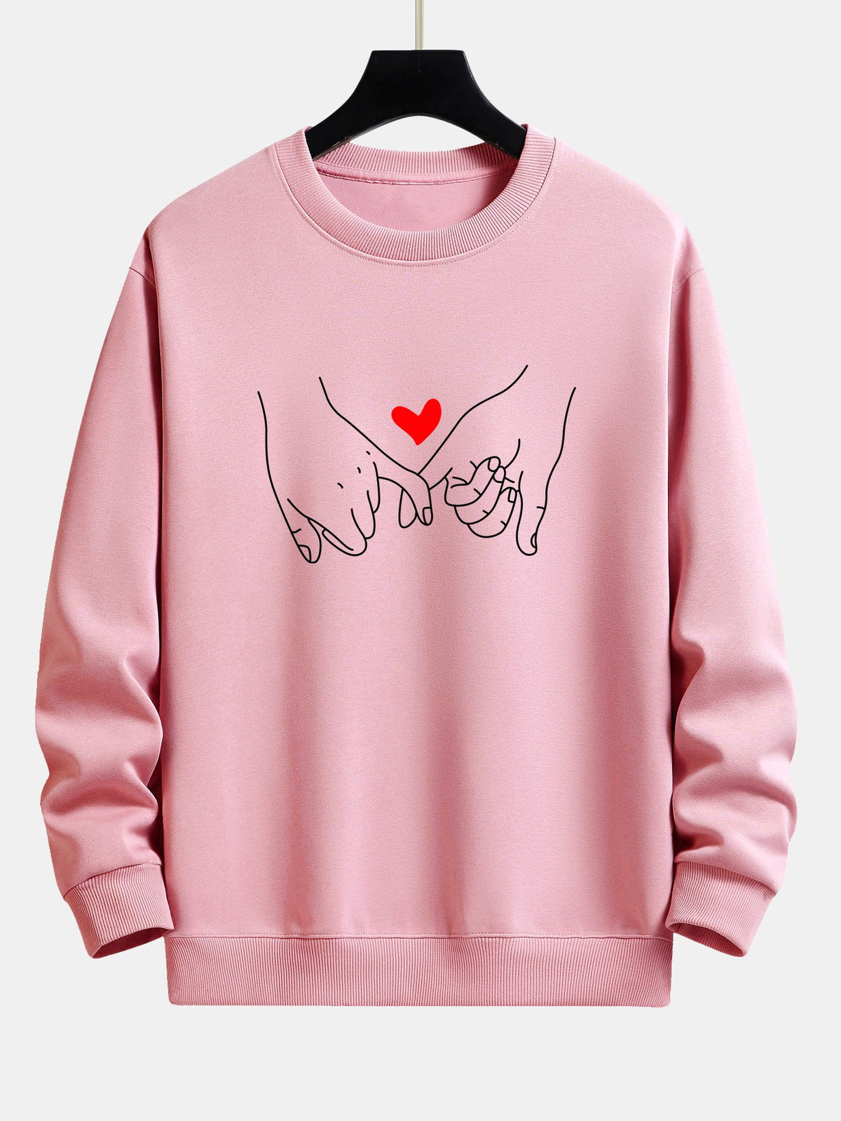 Sweatshirt til mænd med print og rund hals - afslappet pasform, bomuldsblanding og hverdagskomfort