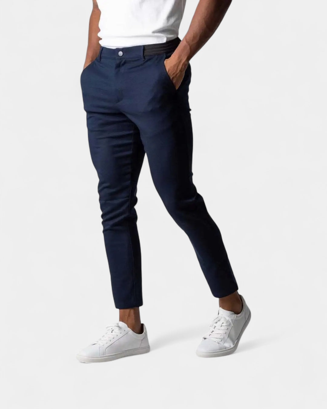 Miesten slim-fit-joustohousut – kapenevat siistit vapaa-ajan chinot toimistoon ja arkikäyttöön