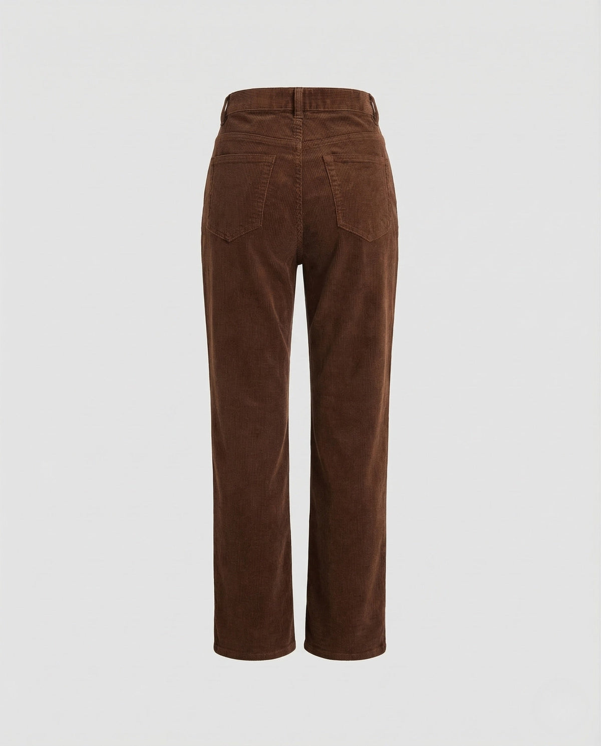 Pantaloni di velluto a coste da donna a vita alta e gamba dritta – Tessuto strutturato, ideali per l’autunno e l’inverno