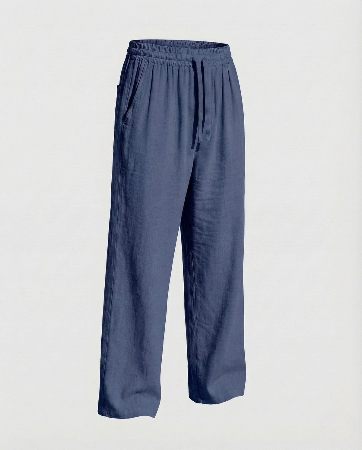 Pantaloni da uomo dal taglio comodo in misto lino con vita con coulisse – Leggeri, ideali per le vacanze estive