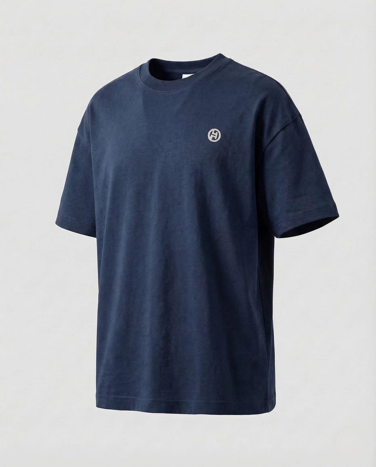 T-shirt da uomo oversize in misto cotone con spalle scese – Girocollo dal taglio comodo, ideale per il tempo libero