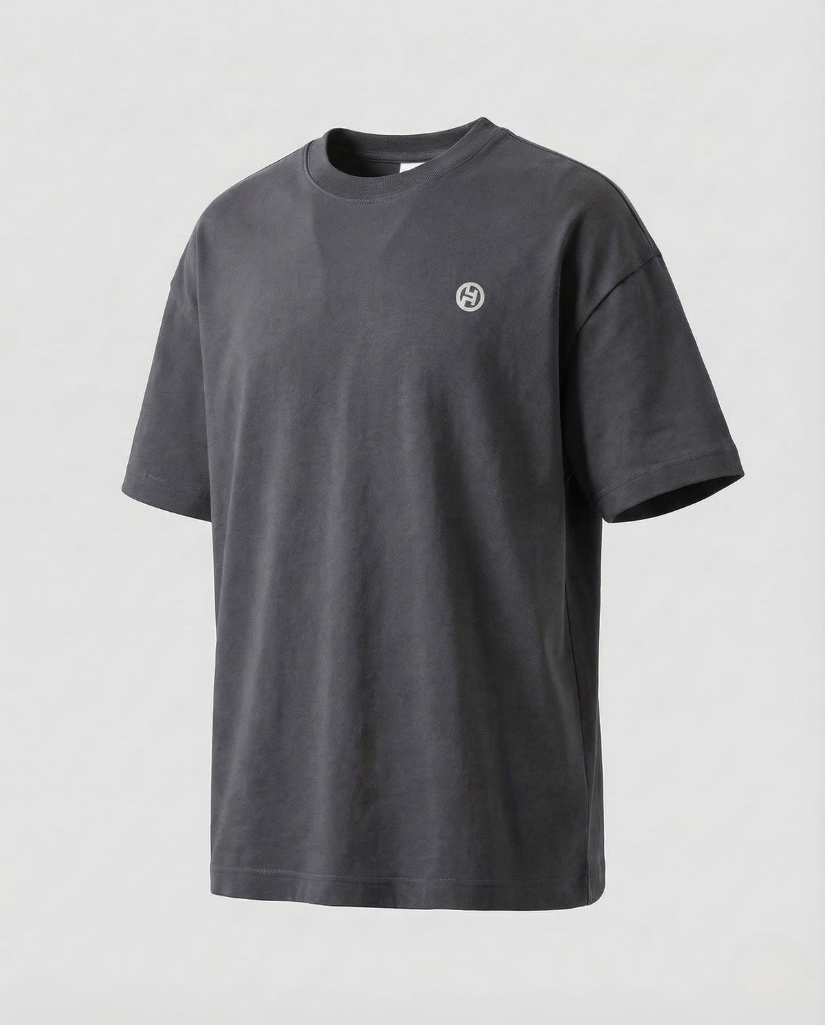 T-shirt da uomo oversize in misto cotone con spalle scese – Girocollo dal taglio comodo, ideale per il tempo libero