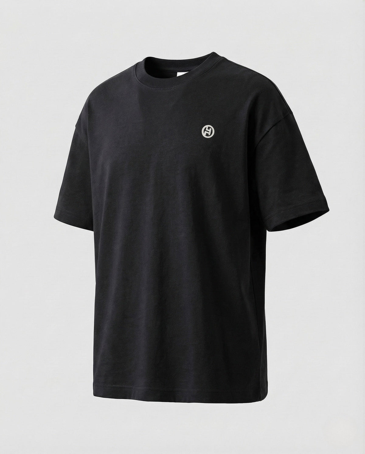 T-shirt da uomo oversize in misto cotone con spalle scese – Girocollo dal taglio comodo, ideale per il tempo libero