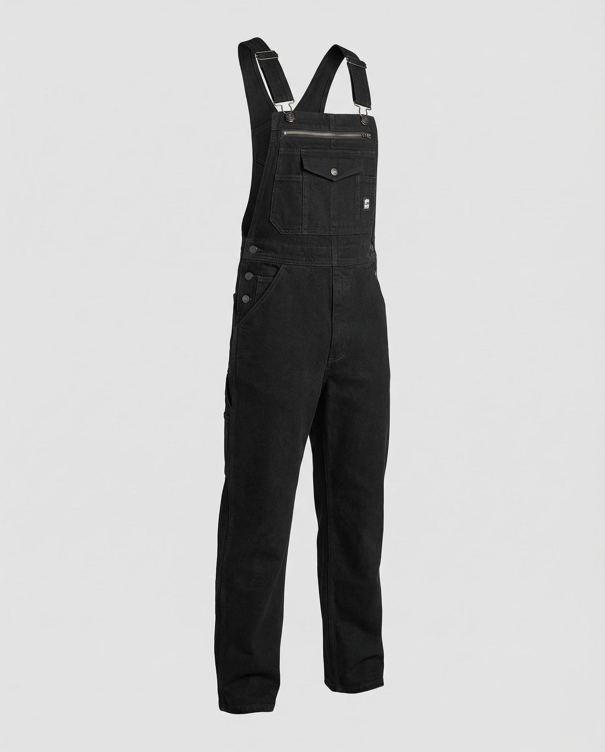 Peto vaquero de corte holgado para hombre con tirantes ajustables - peto largo con bolsillos utilitarios para ropa de trabajo informal